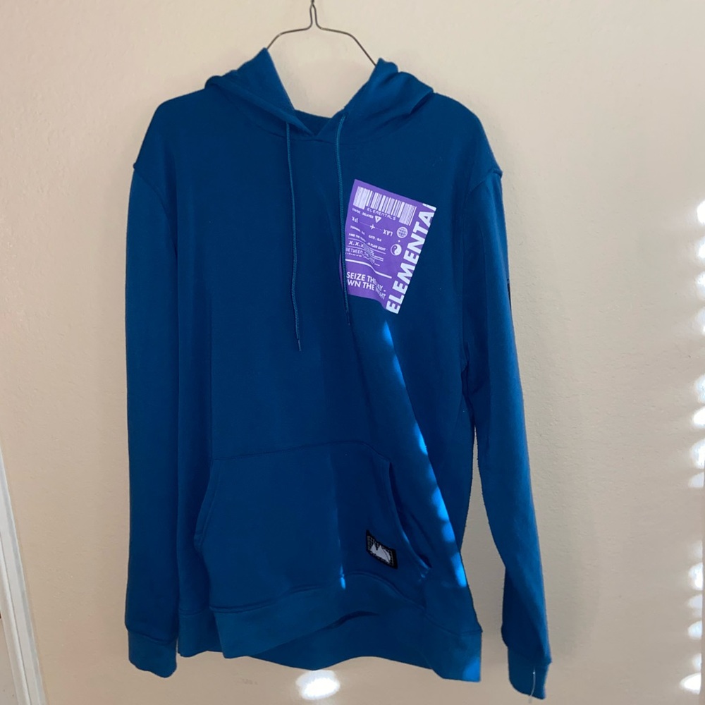 Skater blue elemental x Zumiez graphic hoodie punk jacket long sleeve sweatshirt